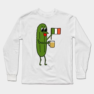 ST PATRICKS Day Irish Dill Pickle - St Patricks Day Art Long Sleeve T-Shirt